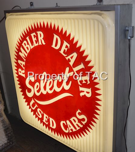 Rambler Dealer Select Used Car Plastic Lighted Sign