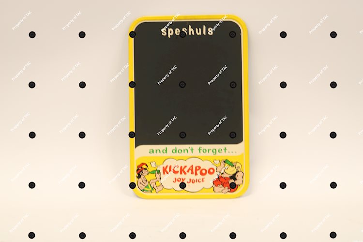 Kickapoo Joy Juice Chalkboard sign