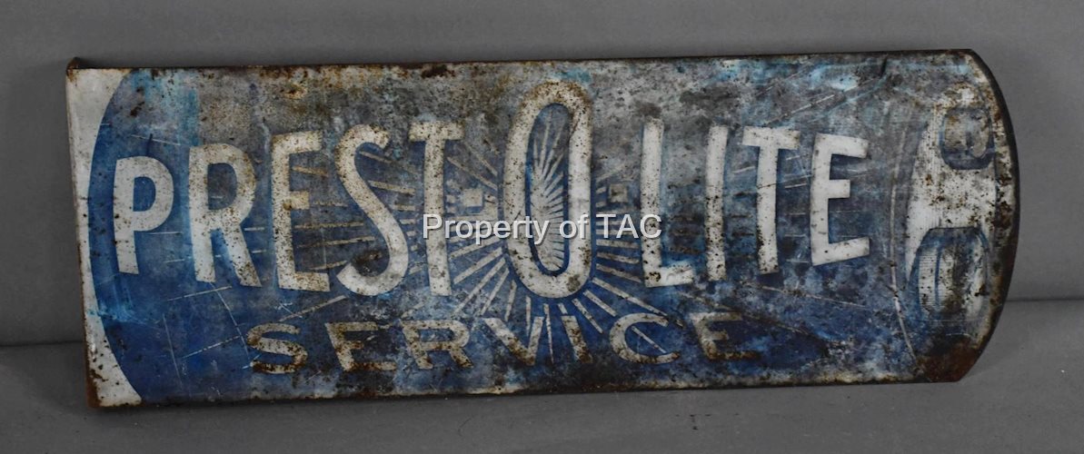 Prest-O-Lite Service Metal Flange Sign