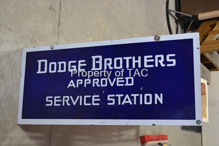 Dodger Brothers Approved Service Station Porcelain Sign