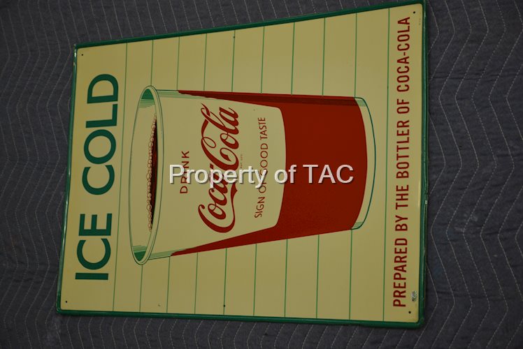 Drink Coca-Cola Ice Cold w/paper cup