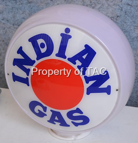 Indian Gas w/Dot Logo 13.5" Single Globe Lens