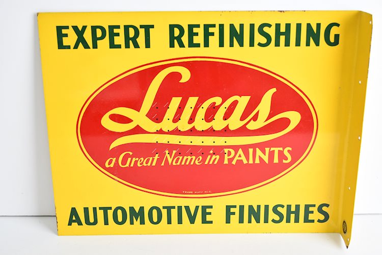 Lucas Paints Automotive Finishes Metal Sign