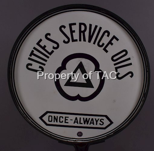 Cities Service OIls Porcelain Curb Sign (TAC)