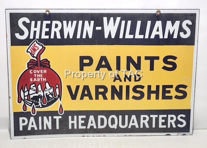 Sherwin-Williams Paints  Vanishes Headquarters w/Logo Porcelain Sign