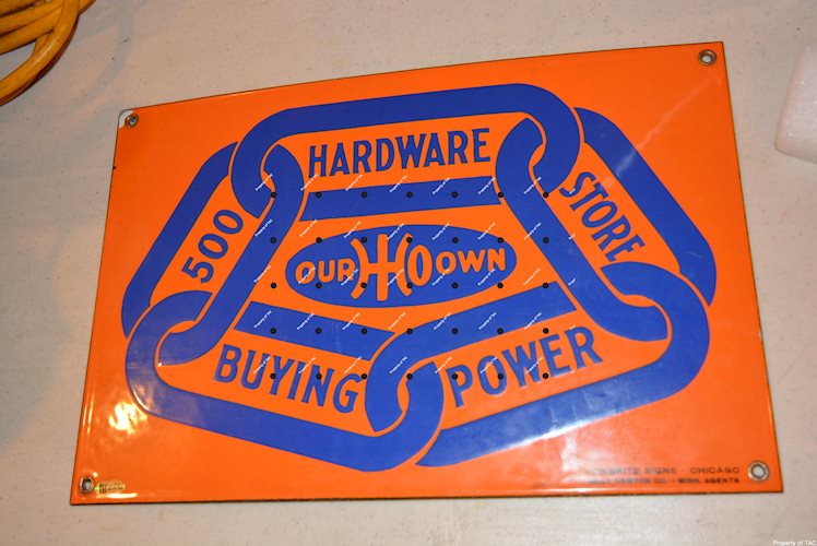 Our HO Own Hardware Store sign