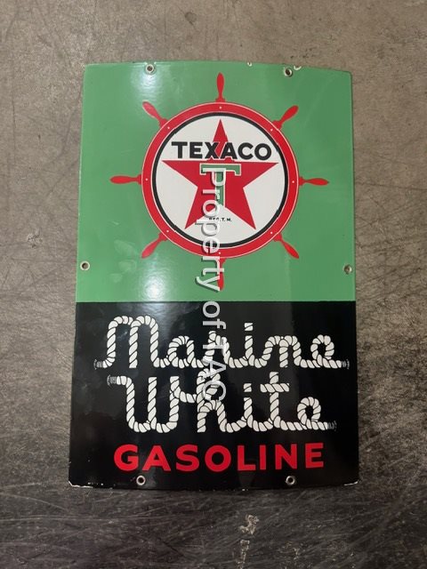 Texaco Marine White Gasoline w/Ship