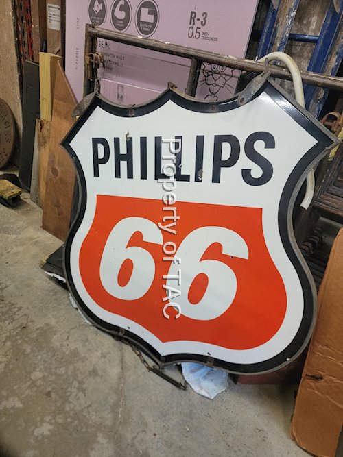 Phillips 66 (red & white) (48) Porcelain sign