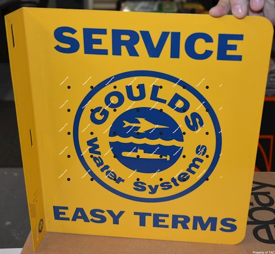 Goulds Water System Metal Flange sign