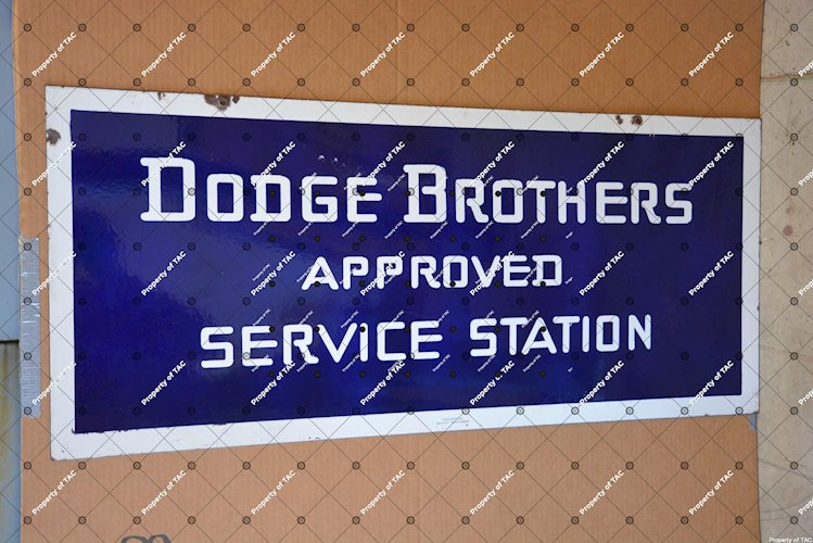 Dodge Brothers Approved Service Station sign