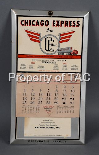 Chicago Express Truck Celluloid over Metal Calendar (TAC)