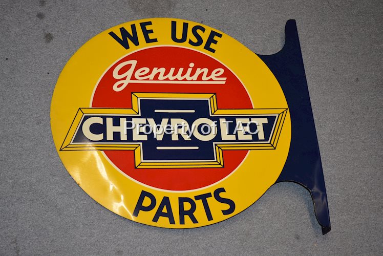 We Use Genuine Chevrolet Parts Flange Sign