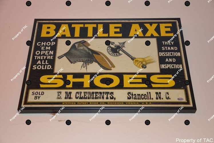 Battle Axe Shoes sign