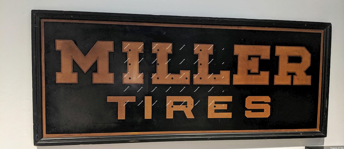 Miller Tires SST Single Sided Tin Wood Framed Sign