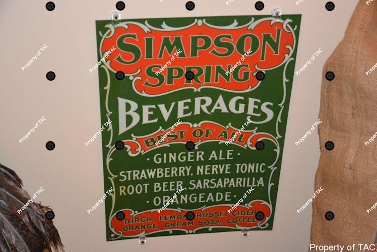 Simpson Spring Beverages sign