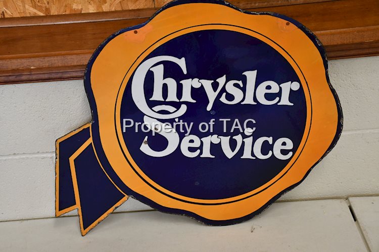 Chrysler Service Porcelain Ribbon Sign