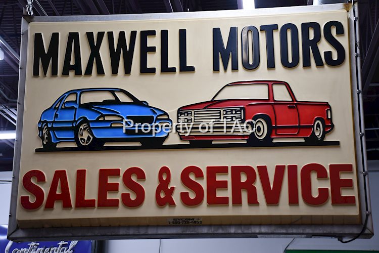Maxwell Motors Sales & Service Plastic Sign