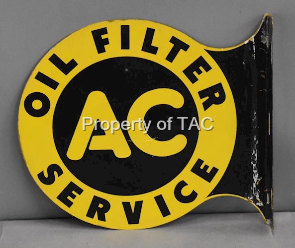 AC Oil Filter Service Metal Flange Sign