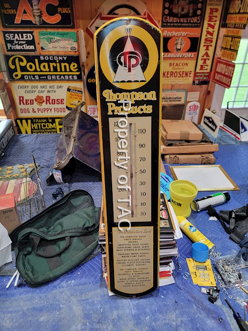 Thompson Products w/Logo Metal Thermometer