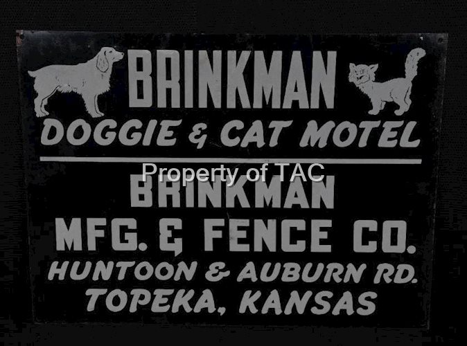 Brinkman Doggie & Cat Motel Metal Sign