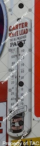 Carter White Lead Paint Thermometer