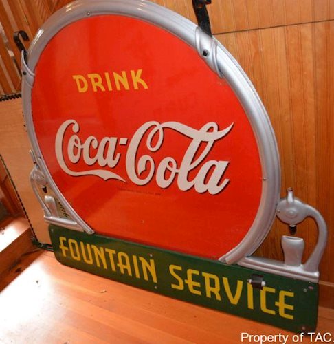 Drink Coca-Cola Fountain Service sign