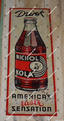 Drink Nichol Kola w/bottle sign