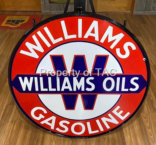 Williams Gasoline Oils Porcelain Sign
