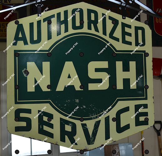 Nash Authorized Service Porcelain Sign