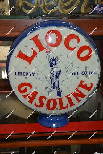 LIOCO Gasoline Liberty Oil Co. Inc. 15 single globe lens"