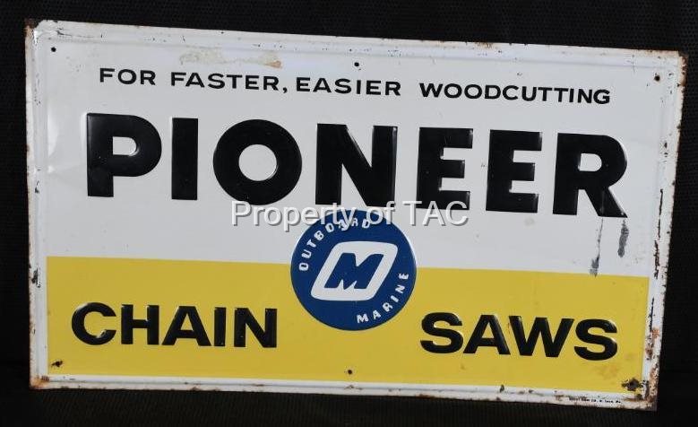 Pioneer Chain Saws Metal Sign