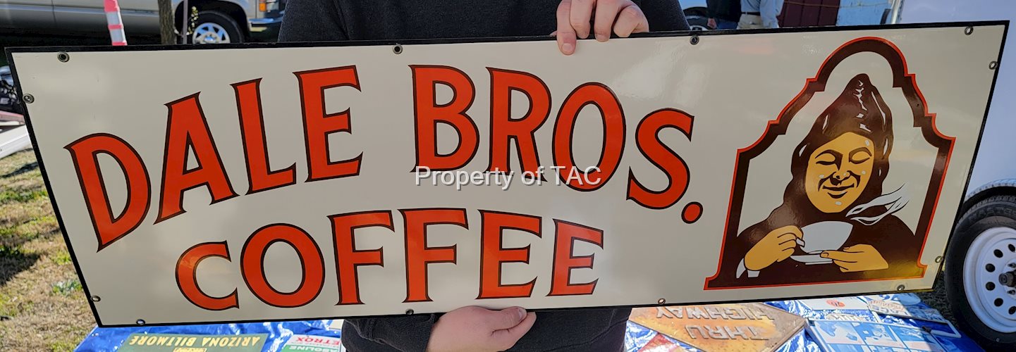 Dale Bros. Coffee Porcealin Sign