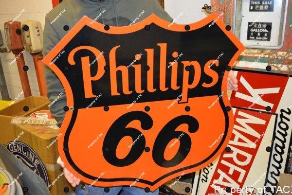 Phillips 66 (orange & black) porcelain