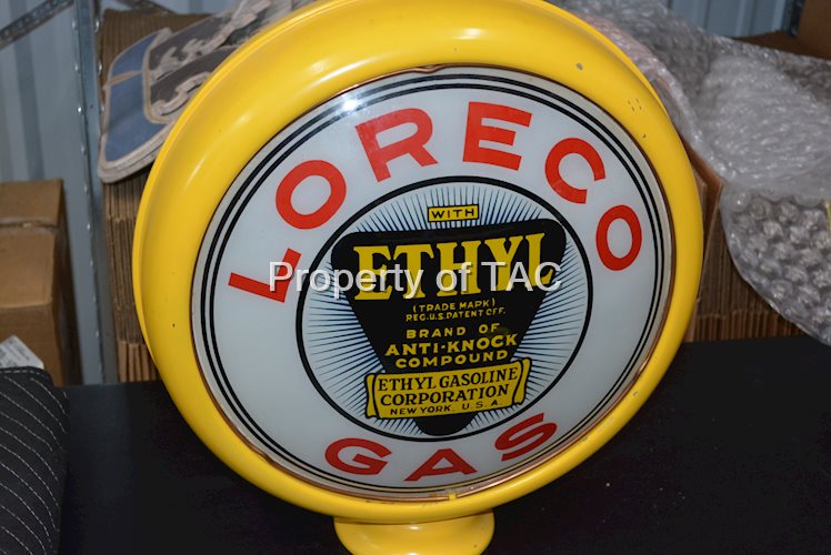 LORECO Gas w/Ethyl Logo 15" Single Globe Lens