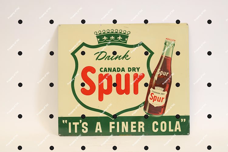 Drink Canada Dry Spur w/bottle sign