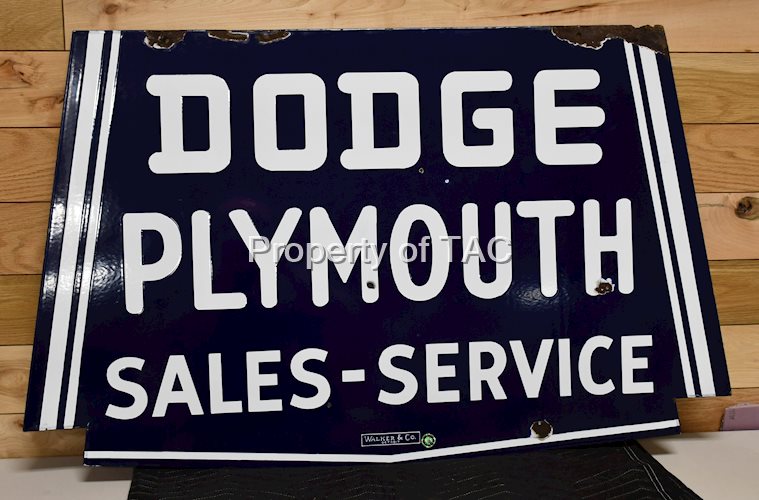Dodge Plymouth Sales-Service Porcelain Sign