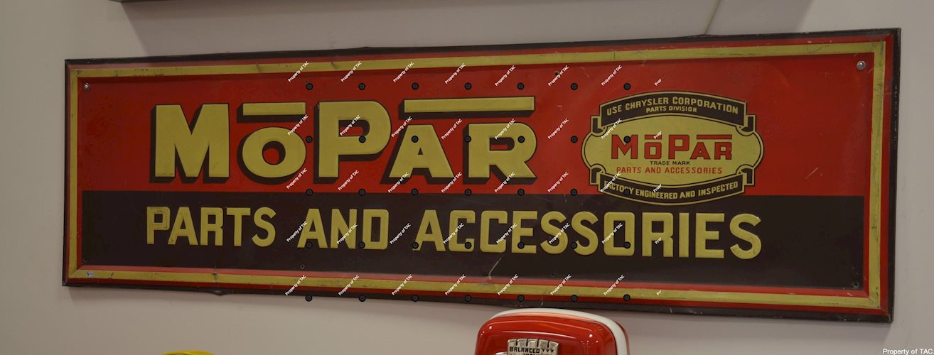 Mopar Parts and Accessories w/logo sign