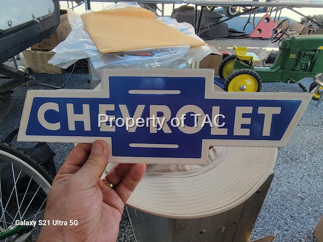Chevrolet Bowtie Porcelain Sign (for Chevrolet Ok)