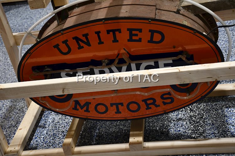 United Motor Service Porcelain Neon Sign