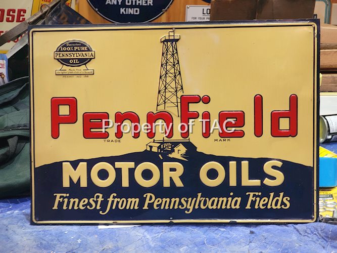 Pennfield Motor Oils w/Logo Metal Sign