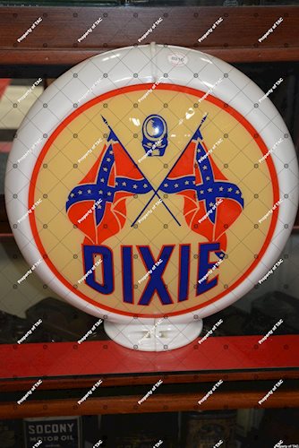 Original Dixie w/crossed confederate flags 13.5 single globe lens"