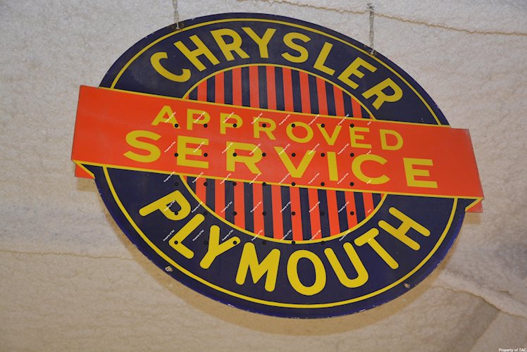 Chrysler Plymouth Approved Service sign