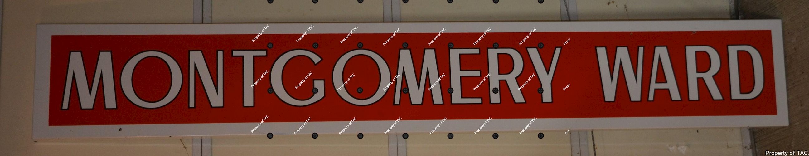 Montgomery Wards porcelain sign