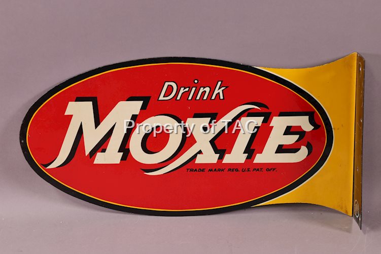 Drink Moxie Metal Flange Sign