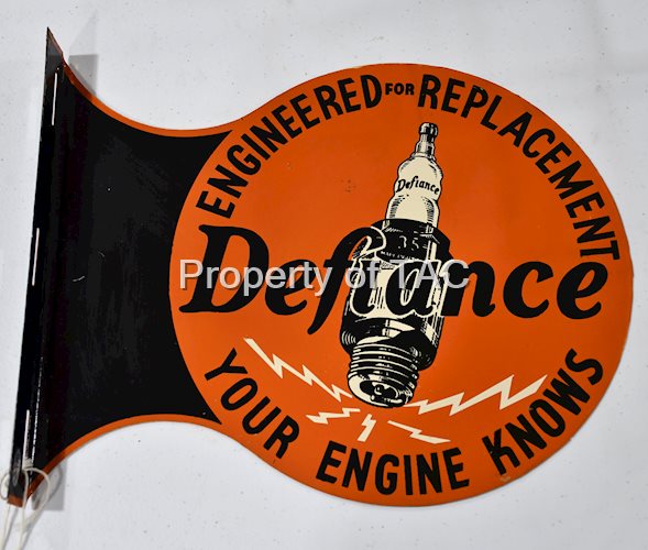 Defiance (Spark Plugs) Your Engine Knows Metal Flange Sign