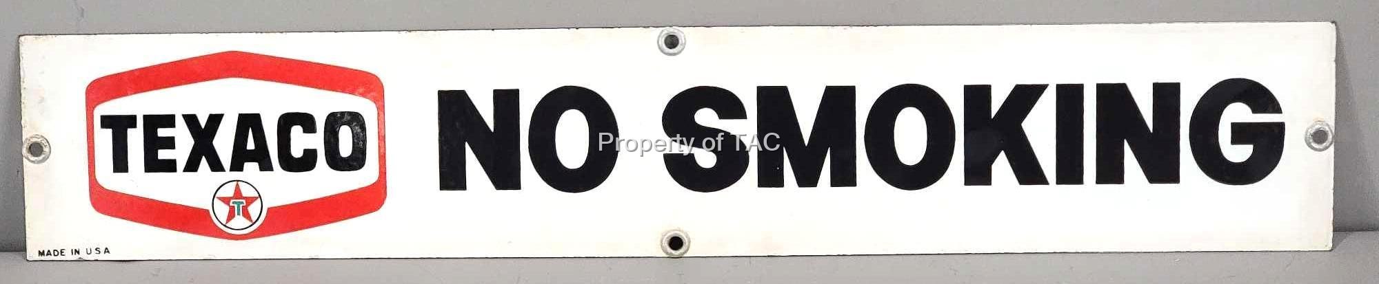 Texaco (new logo) No Smoking Porcelain Sign