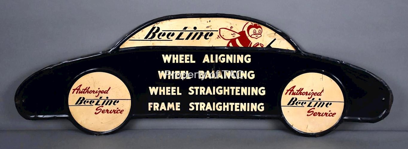 Authorized Bee Line Service Metal Sign