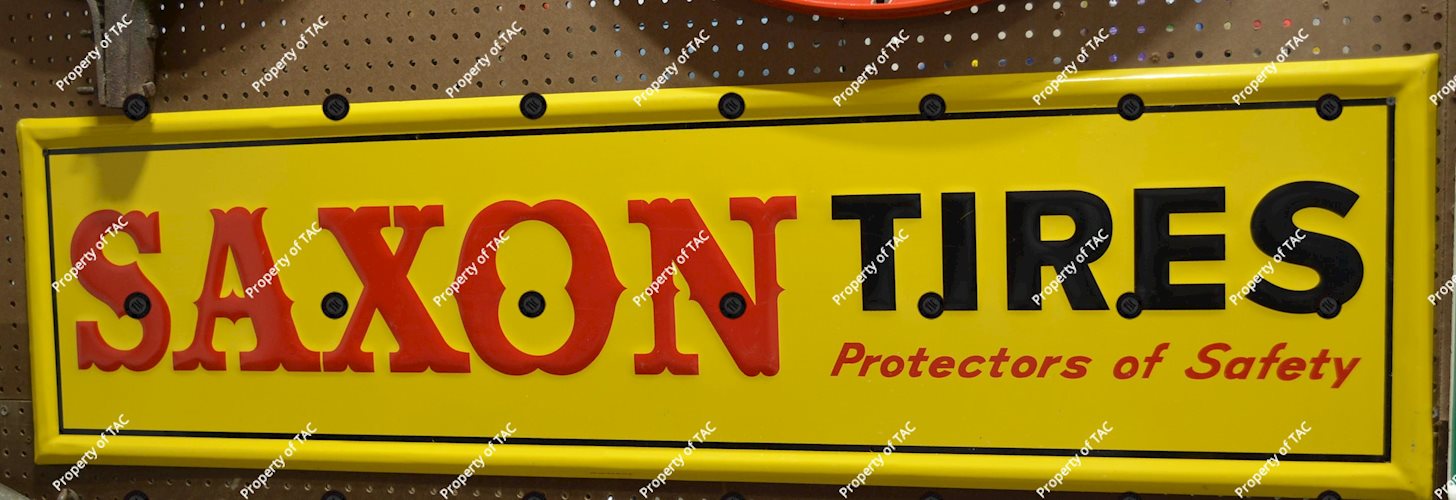 Saxon Tires Protectors of Safety" Metal Sign"
