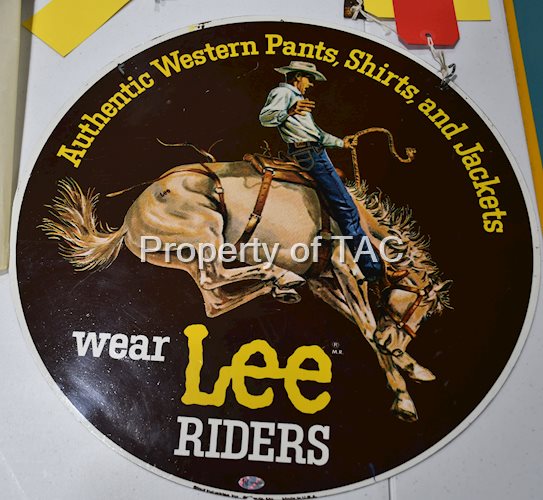 Wear Lee Riders "Authentic Western Pants, Shirts and Jackets Metal Sign