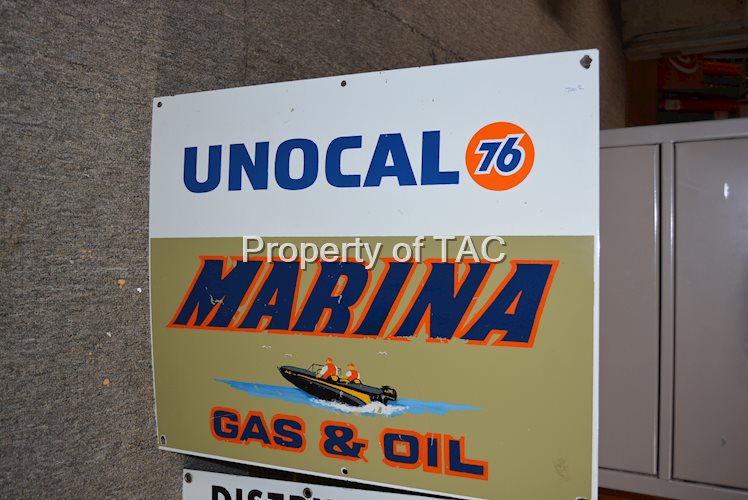 Unocola 76 w/Privilege Panel Porcelain Sign